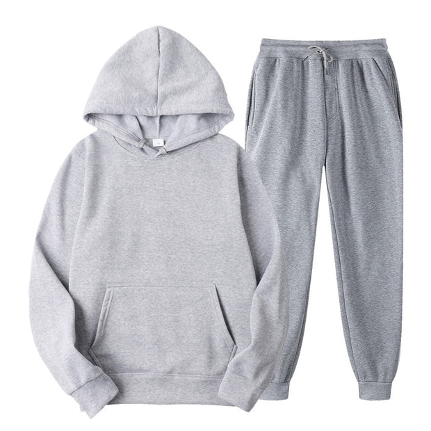 Autumn summer Fashion Brand Men Tracksuit New Men's Hoodies + Sweatpants Two Piece Suit Hooded Casual Sets Male Clothes