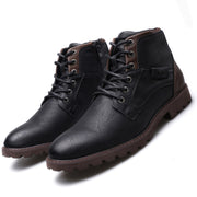 Men Shoes Autumn Winter Boots Retro Style Ankle Boots Lace Up.