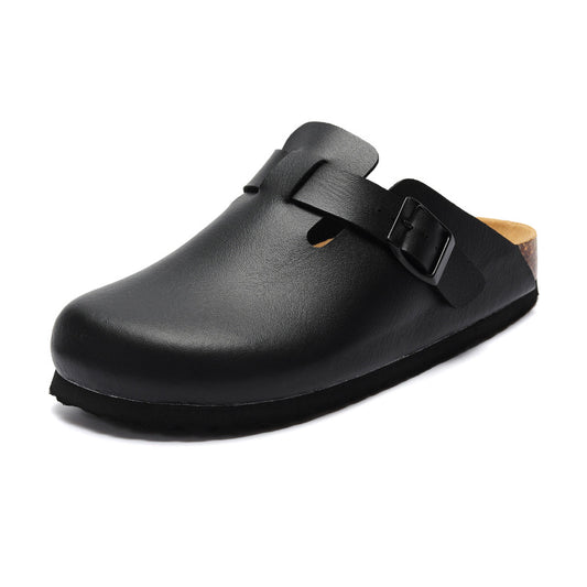 Baotou round headed flat bottomed slippers with shallow mouth