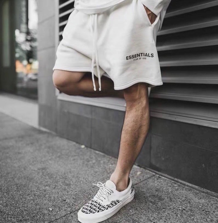 FOG ESSENTIALS FEAR OF GOD High Street Summer Quarter Casual Sports Reflective Shorts Mens Fashion Label