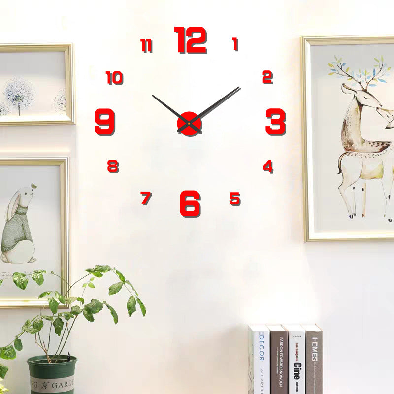 DIY Frameless Wall Clock – Modern 3D Acrylic Silent Clock for Living Room, Office, Bedroom