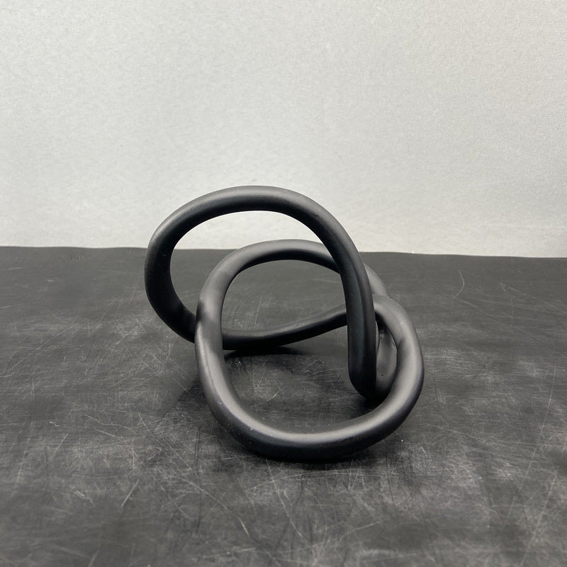 Modern Resin Knot Ornament – Minimalist Abstract Decor Sculpture for Shelf, Desk or Tabletop