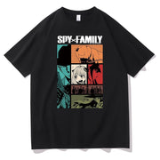 Spy House Anime Pullover T-shirt Loose Summer Short Sleeves for Men and Women