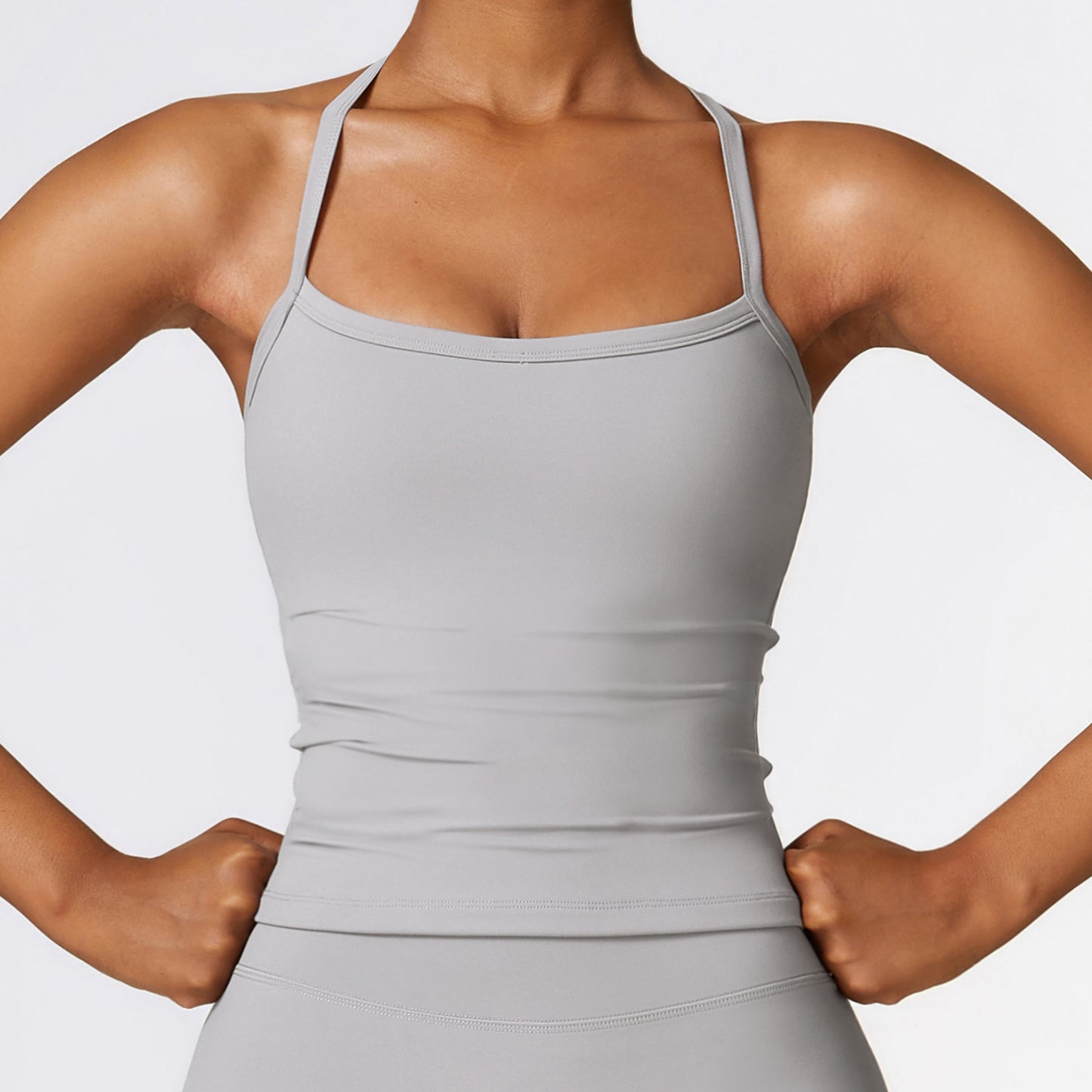 Winter brushed back yoga vest, quick drying fitness top, outerwear running sports vest
