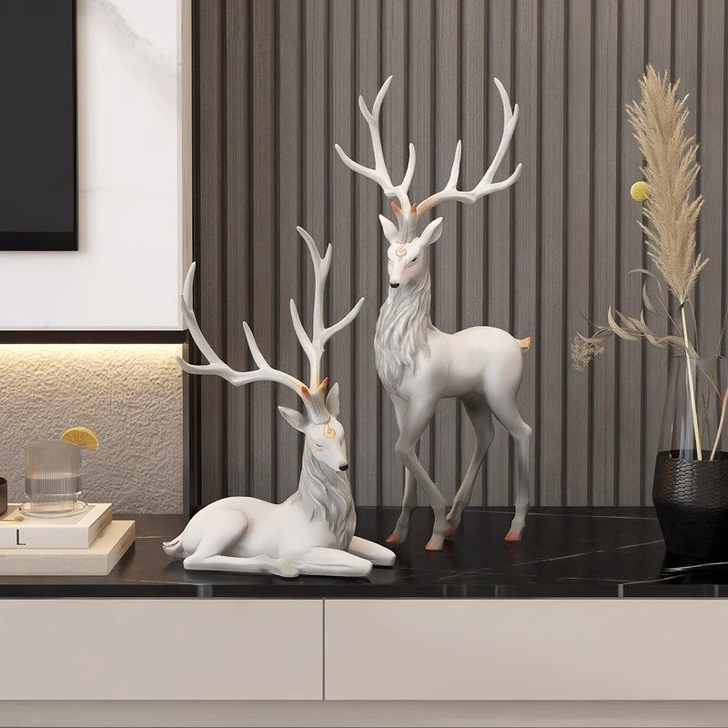 Elk ornaments foyer home decor creative furnishings TV wine cabinet decorations housewarming gifts