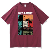 Spy House Anime Pullover T-shirt Loose Summer Short Sleeves for Men and Women