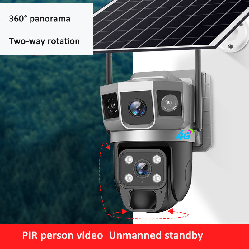 V380PRO-9 Solar powered WiFi Outdoor Waterproof Ball Machine HD Monitoring Camera Remote Uninterrupted Power