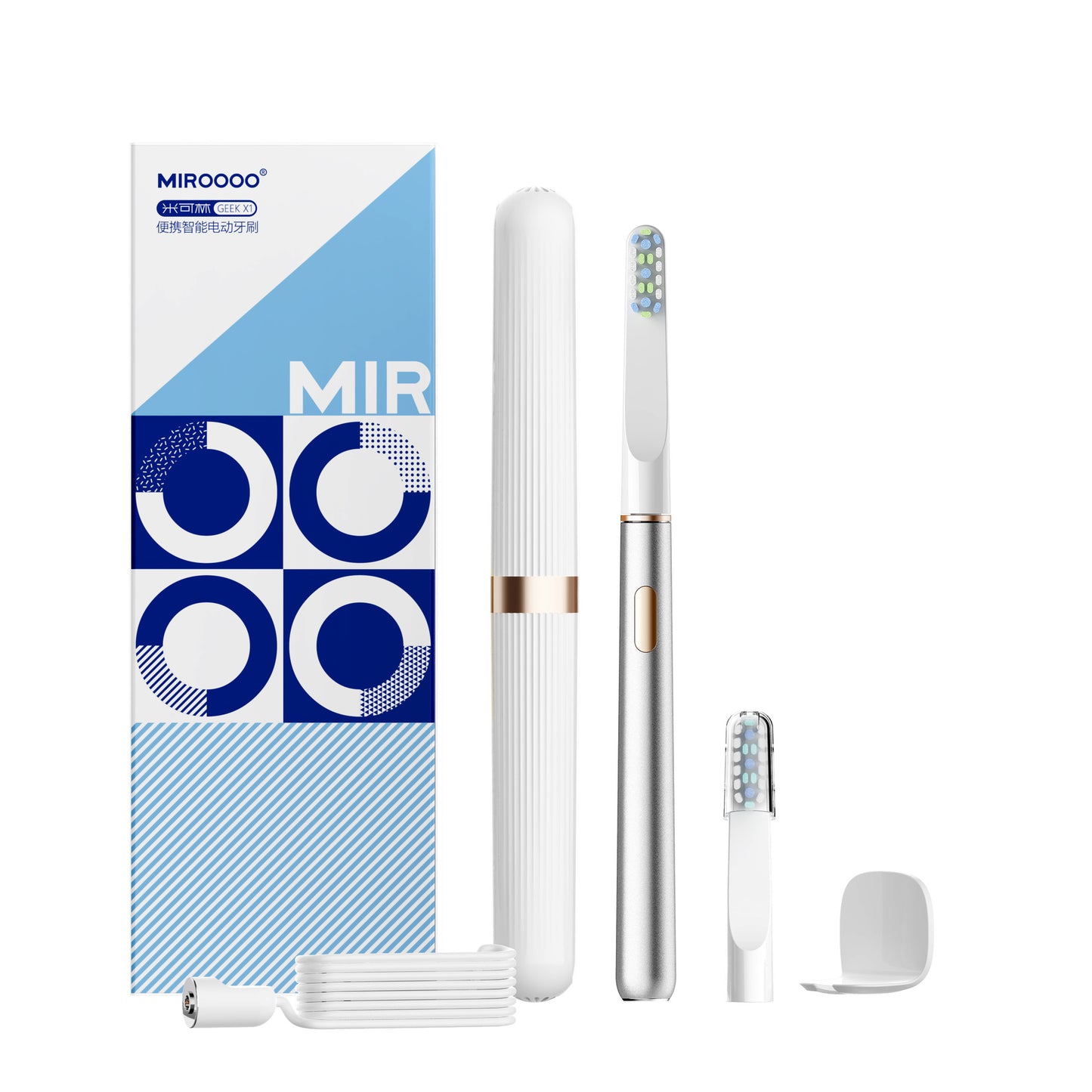 Soundwave Electric Toothbrush – Intelligent Sonic Vibration With 8 Brush Head Options