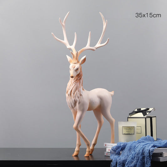 Elk ornaments foyer home decor creative furnishings TV wine cabinet decorations housewarming gifts