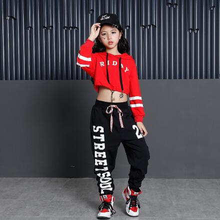 Kids Hip Hop Dance Costumes Girls Dance Clothes Wear for Girl 6 8 10 12 Years