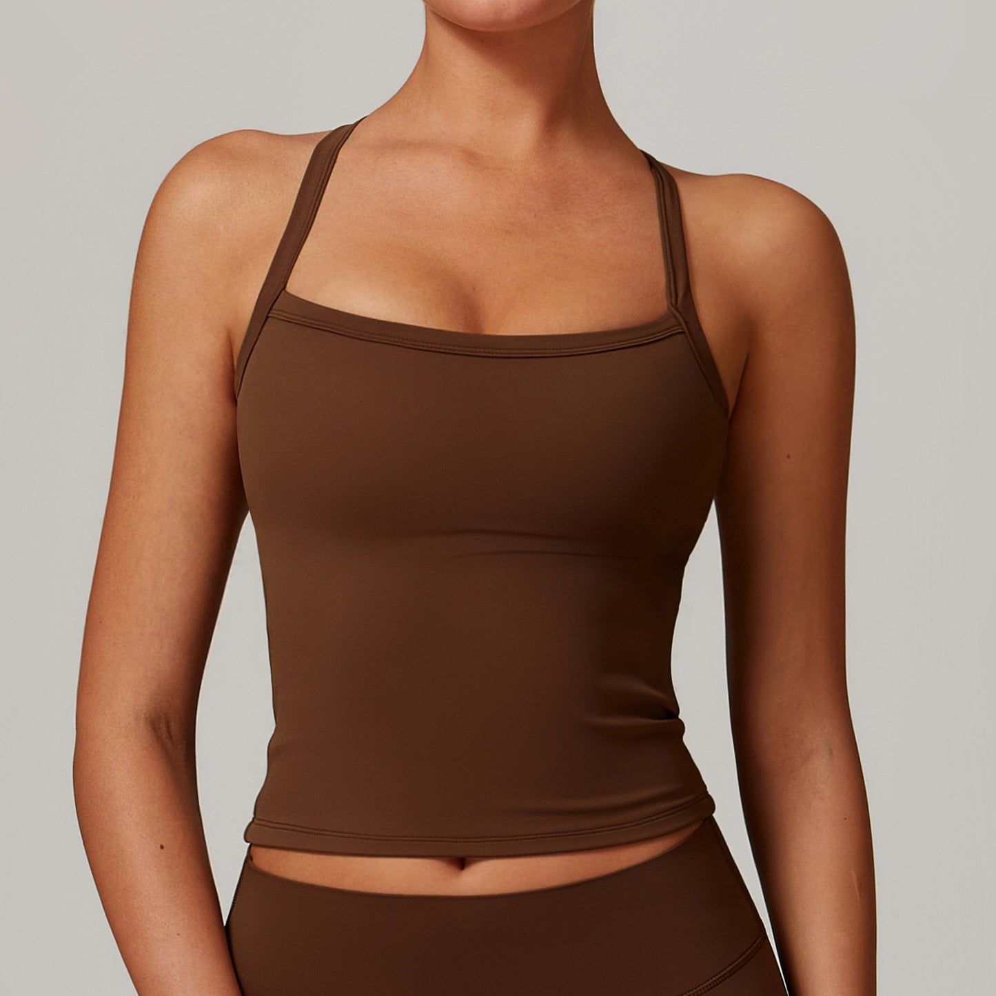 Winter brushed back yoga vest, quick drying fitness top, outerwear running sports vest