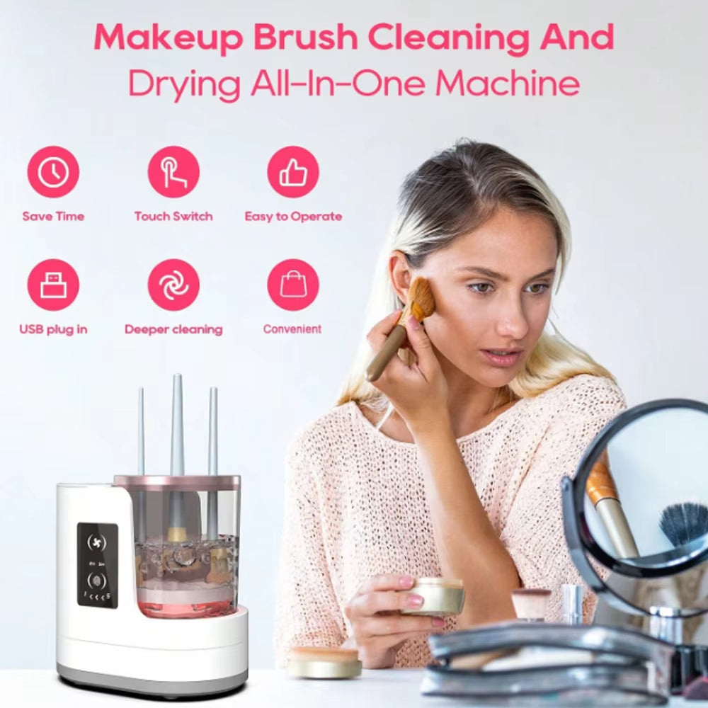 Electric Makeup Brush Cleaner Machine – Automatic Brush Washer & Dryer