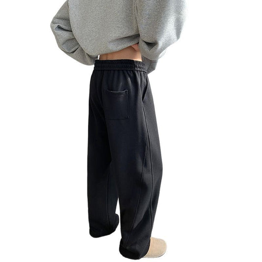 High street curved knife casual pants for men in spring