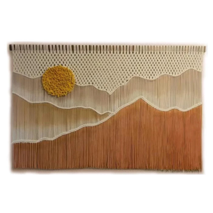 Handmade Woven Tapestry Wall Hanging – Dyed Landscape Cloth Wall Decor for Living Room