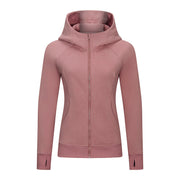Autumn And Winter New Thickened Thermal Hooded Sports Jacket For Women Casual Wear Yoga Training Fitness Jacket