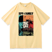 Spy House Anime Pullover T-shirt Loose Summer Short Sleeves for Men and Women