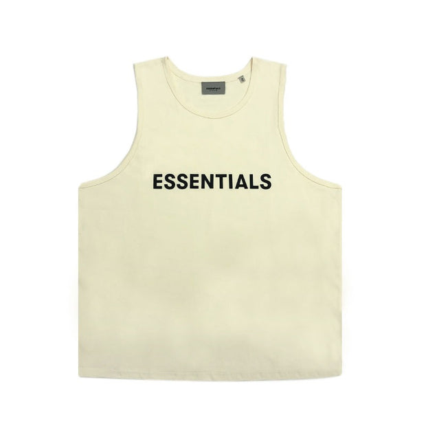 FOG FEAR OF GOD Double Line Essentials Letter T Shirt Vest Trendy High Street Casual Bottom Shirt for Men