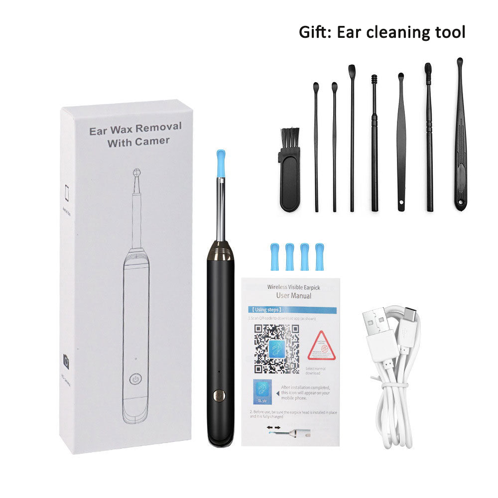 Anitrendy Smart Visual Ear Camera with HD Otoscope & Wireless Ear Spoon – Safe Ear Wax Removal Tool for Adults & Kids