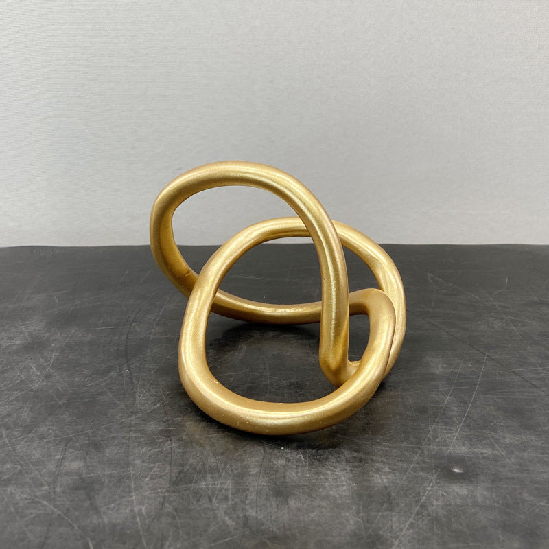 Modern Resin Knot Ornament – Minimalist Abstract Decor Sculpture for Shelf, Desk or Tabletop