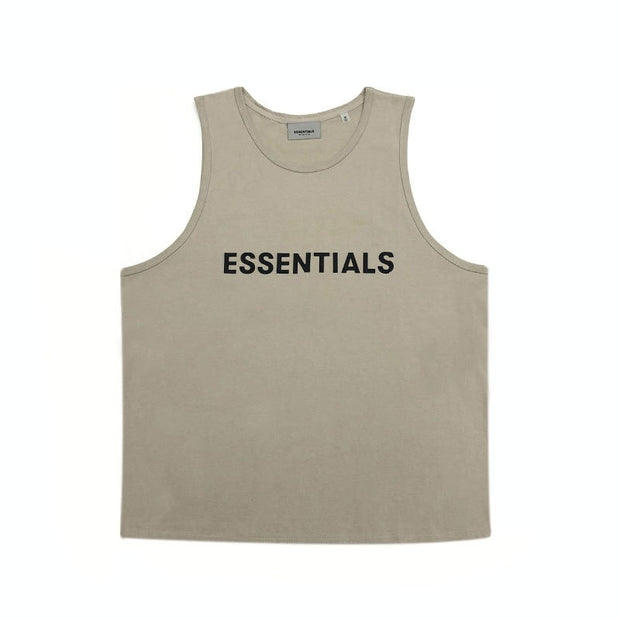 FOG FEAR OF GOD Double Line Essentials Letter T Shirt Vest Trendy High Street Casual Bottom Shirt for Men