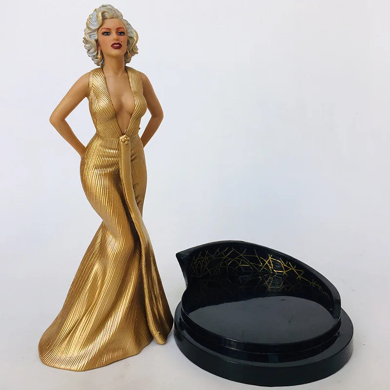 Anitrendy- Hot toys Marilyn Monroe beautiful woman Immovable statue With base cake Pendant Collectible decoration Model Toy Figures gifts
