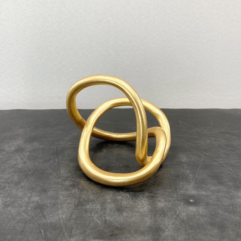Modern Resin Knot Ornament – Minimalist Abstract Decor Sculpture for Shelf, Desk or Tabletop