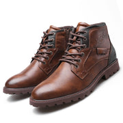 Men Shoes Autumn Winter Boots Retro Style Ankle Boots Lace Up.