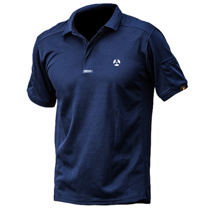 Consul collar short sleeved multifunctional quick drying outdoor men's sports sweat wicking quick drying clothes elastic tactical T-shirt