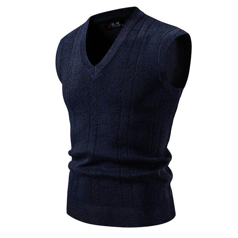 Trend Twist Knit Sweater  Version V-Neck Casual Vest