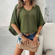 Lady's spring and summer casual loose hollow sweater