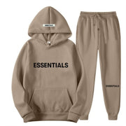 FEAR OF GOD ESSENTIALS Couple Suit Men's and Women's Double Line Hoodie High Street Fashion Brand Autumn and Winter Two piece Set