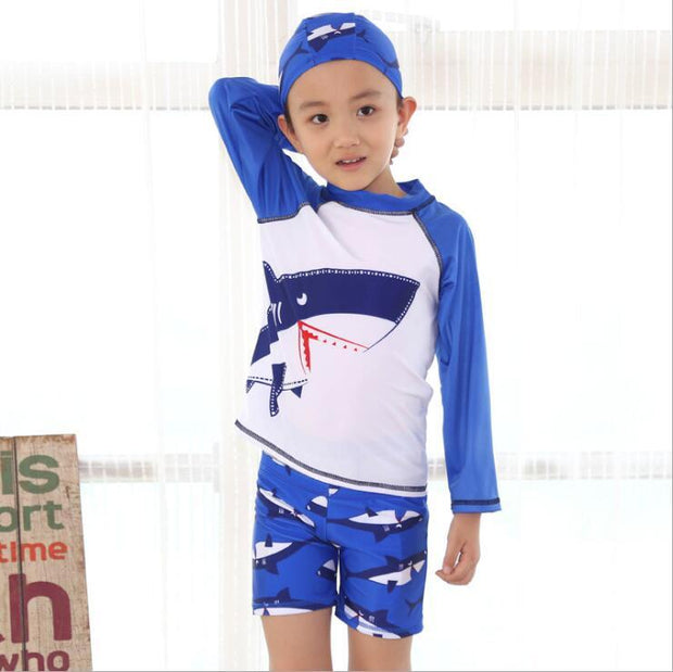 Children Boys Swimwear Shark Printed Boxer Swimsuit for Boys