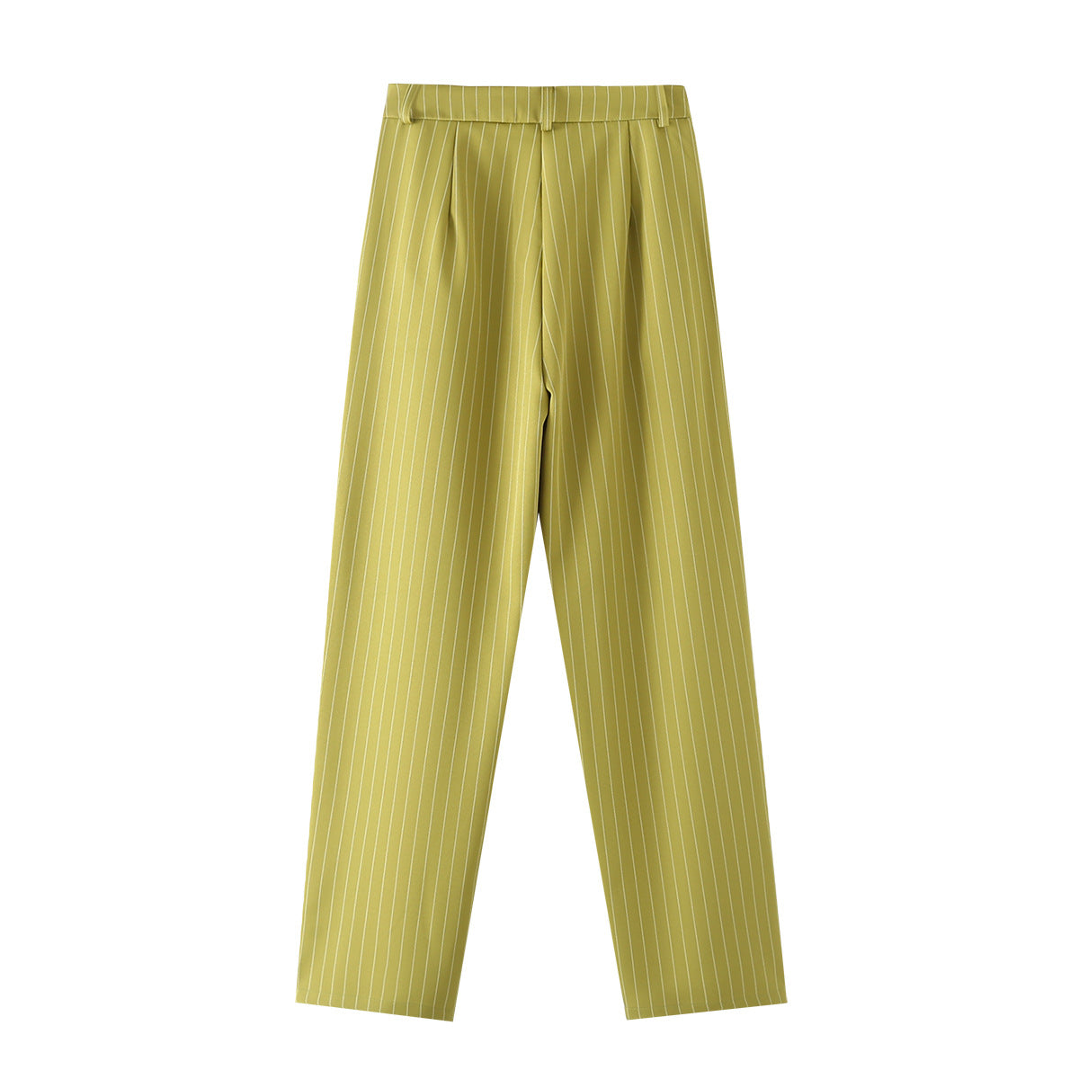 Striped straight leg casual pants for women