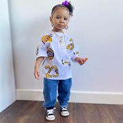 Children's Wear Boys And Girls Fashion Printed Letter T-Shirt Ins Style