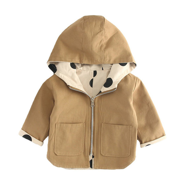 Baby Kids Jacket Coat Toddler Wear On Both Side Windbreak Fall Children