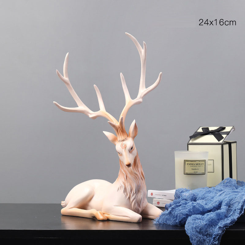 Elk ornaments foyer home decor creative furnishings TV wine cabinet decorations housewarming gifts