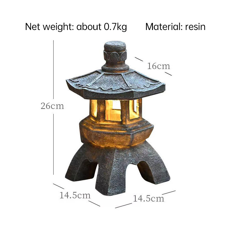 Solar Japanese Garden Lantern – Pagoda-Style Zen Light for Outdoor Decor