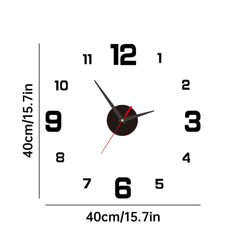 DIY Frameless Wall Clock – Modern 3D Acrylic Silent Clock for Living Room, Office, Bedroom