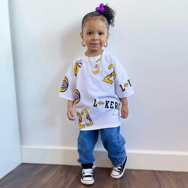 Children's Wear Boys And Girls Fashion Printed Letter T-Shirt Ins Style