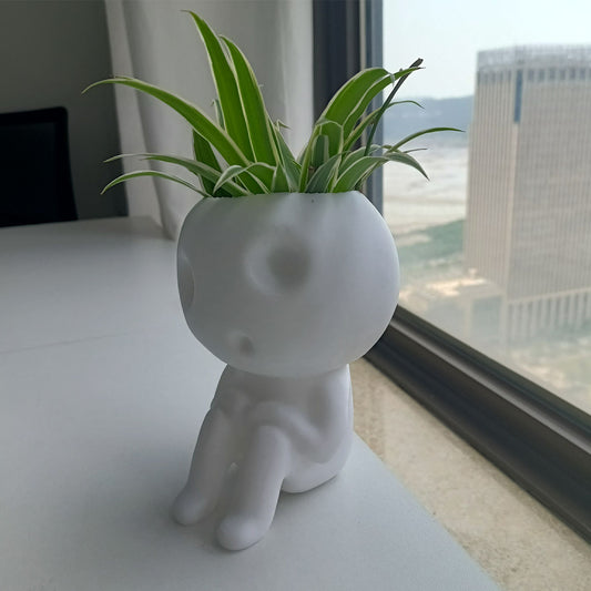 Cute Tree Elf Succulent Planter Pot for Indoor Plants – Decorative Plastic Flower Pot for Home & Office