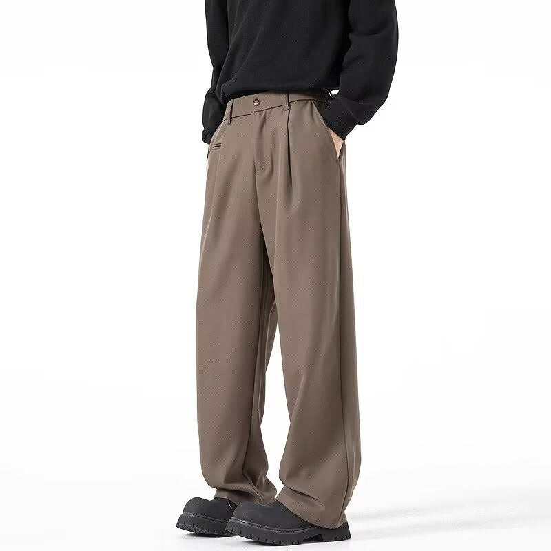 Casual hanging loose wide leg suit pants