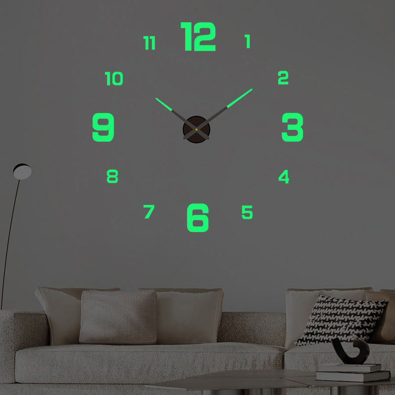 DIY Frameless Wall Clock – Modern 3D Acrylic Silent Clock for Living Room, Office, Bedroom