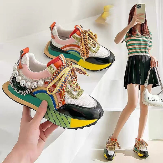 Women's Sneakers Retro Style Original Design Shoes Women Fashion Colourful