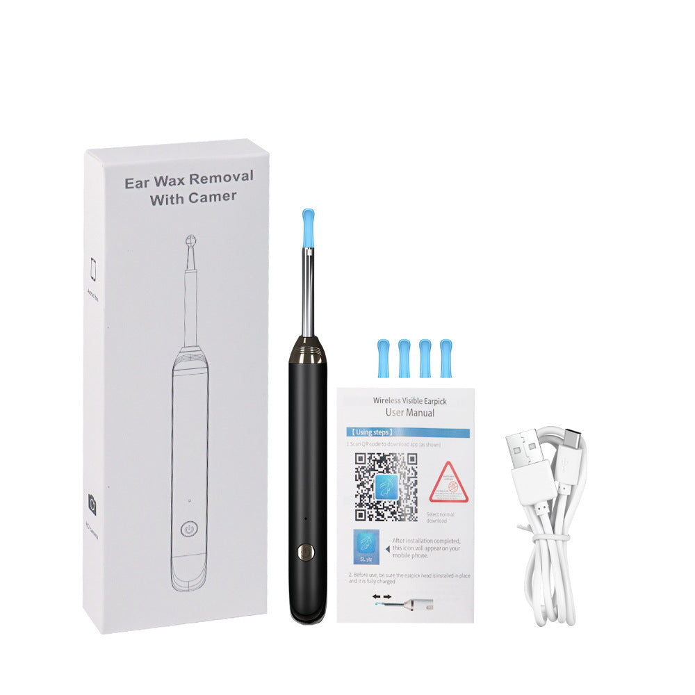 Anitrendy Smart Visual Ear Camera with HD Otoscope & Wireless Ear Spoon – Safe Ear Wax Removal Tool for Adults & Kids