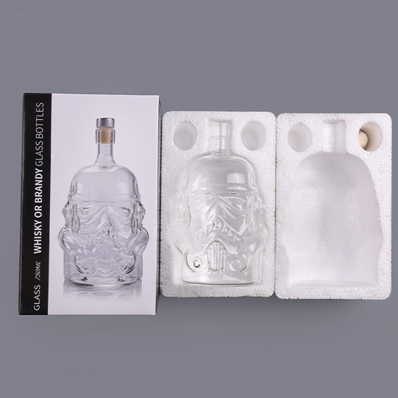 Stormtrooper Decanter Set – 750ML Star Wars Liquor Bottle + 2 Double-Layer Glass Whiskey Cu