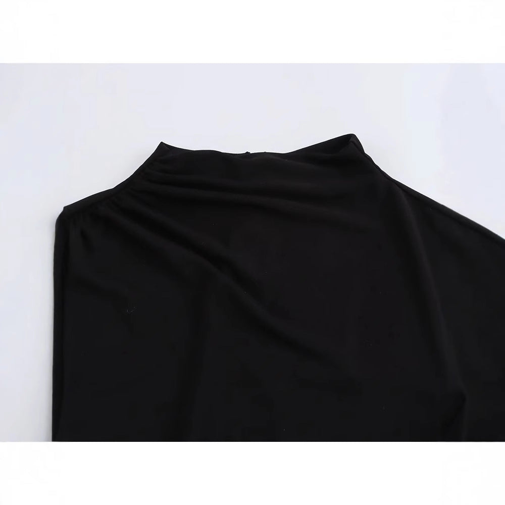Fashionable and versatile new style with belt and pleated dress