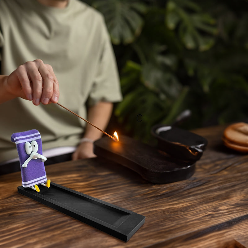 Towelie Servietsky Incense Stick Holder, realistic handmade crafts, home decor, ideal for meditation and yoga.
