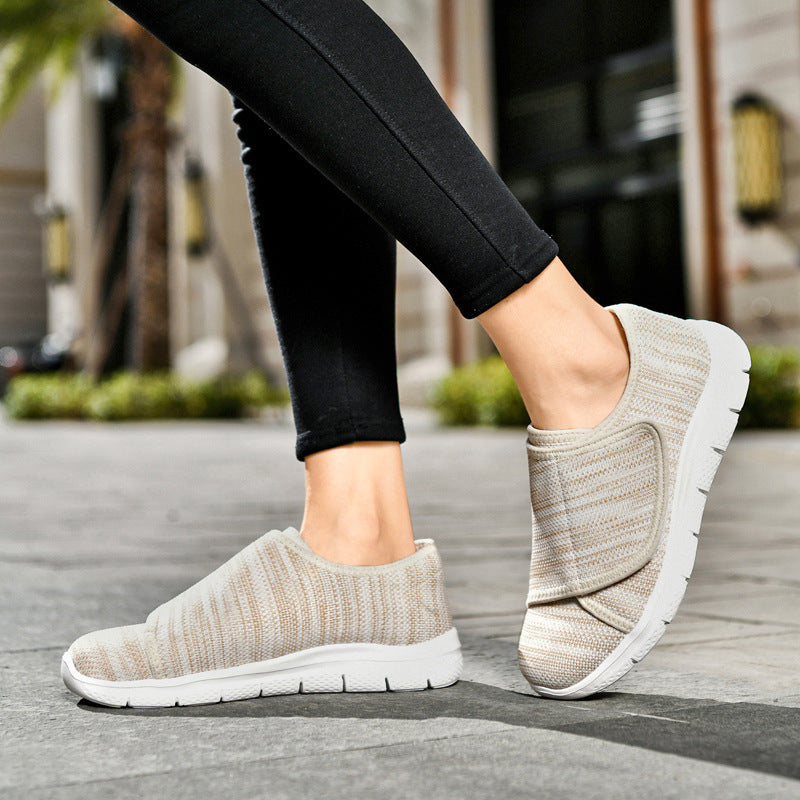 Mesh lightweight breathable Velcro women's shoes casual single shoes comfortable sports shoes for women