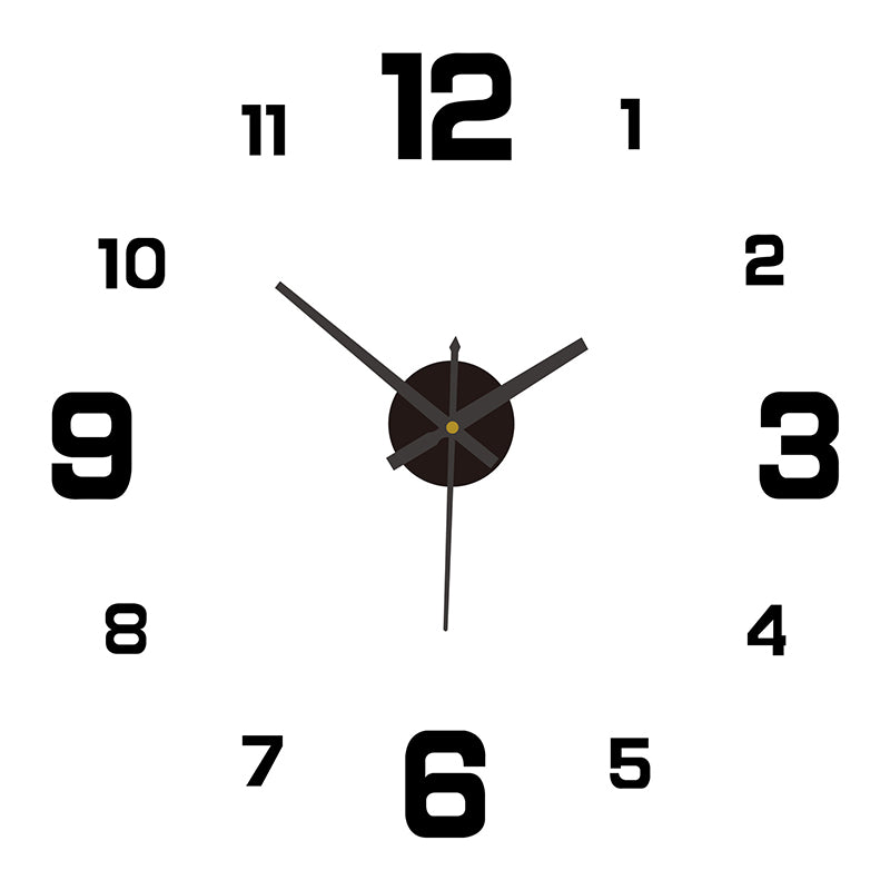DIY Frameless Wall Clock – Modern 3D Acrylic Silent Clock for Living Room, Office, Bedroom