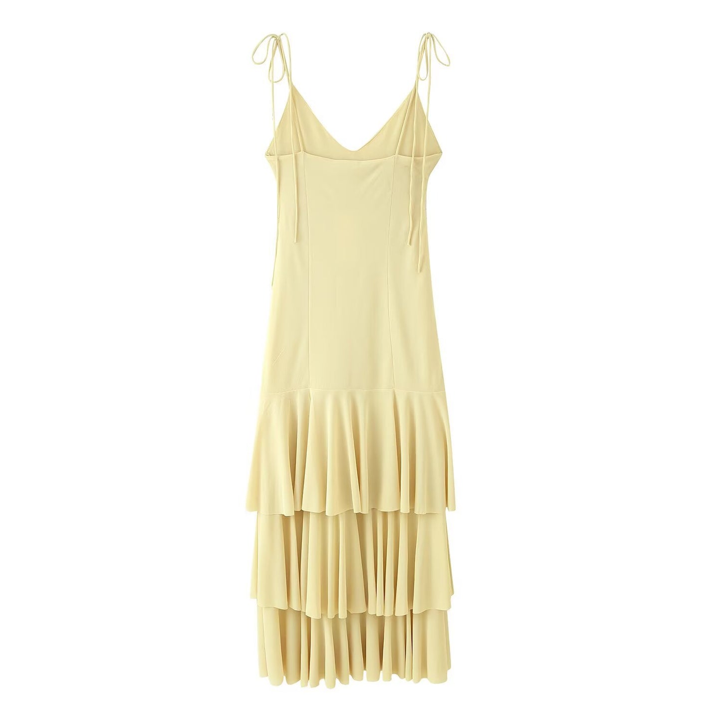 Women's Clothing Layered Decorative Midi Dress